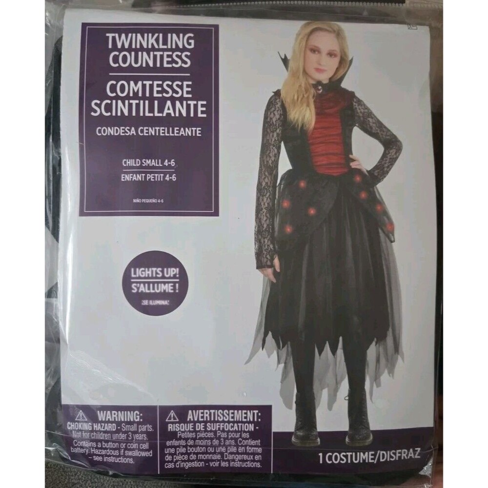 Twinkling Countess Girls Halloween Costume Halloween Fancy Dress NEW Size s 4-6
